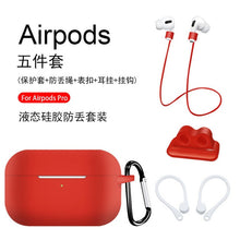 Load image into Gallery viewer, 5 In 1 Earphone Soft Silicone Case Cover for Apple Airpods Pro Air Pods 3 Airpodspro Bluetooth Wireless Headphone Earbuds Set