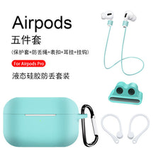 Load image into Gallery viewer, 5 In 1 Earphone Soft Silicone Case Cover for Apple Airpods Pro Air Pods 3 Airpodspro Bluetooth Wireless Headphone Earbuds Set