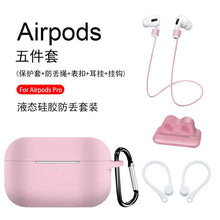 Load image into Gallery viewer, 5 In 1 Earphone Soft Silicone Case Cover for Apple Airpods Pro Air Pods 3 Airpodspro Bluetooth Wireless Headphone Earbuds Set