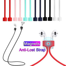 Load image into Gallery viewer, Silicone Anti Lost Magnetic Rope Earphones for Apple Airpods 2 1 Air Pods Bluetooth Wireless Headphone Earbuds Strap for Airpod